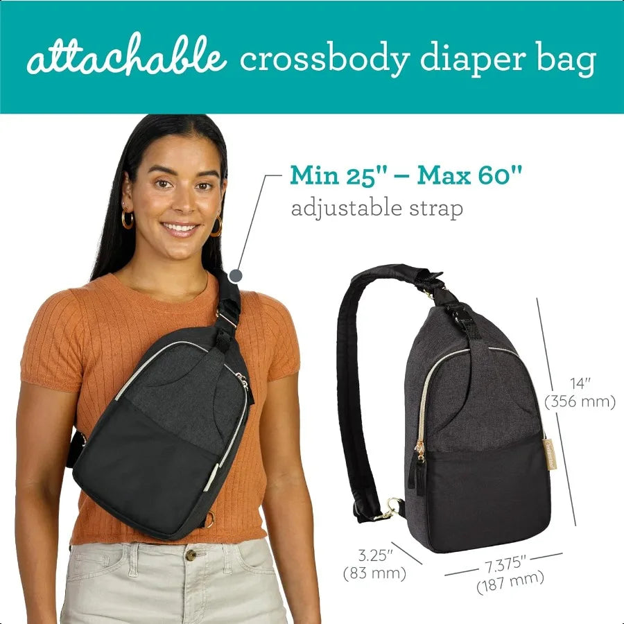 Flip 4in1 Convertible Baby Carrier Crossbody Diaper Bag Adjustable Ergonomic Babywearing Registry ential Baby Carrier for Newbo