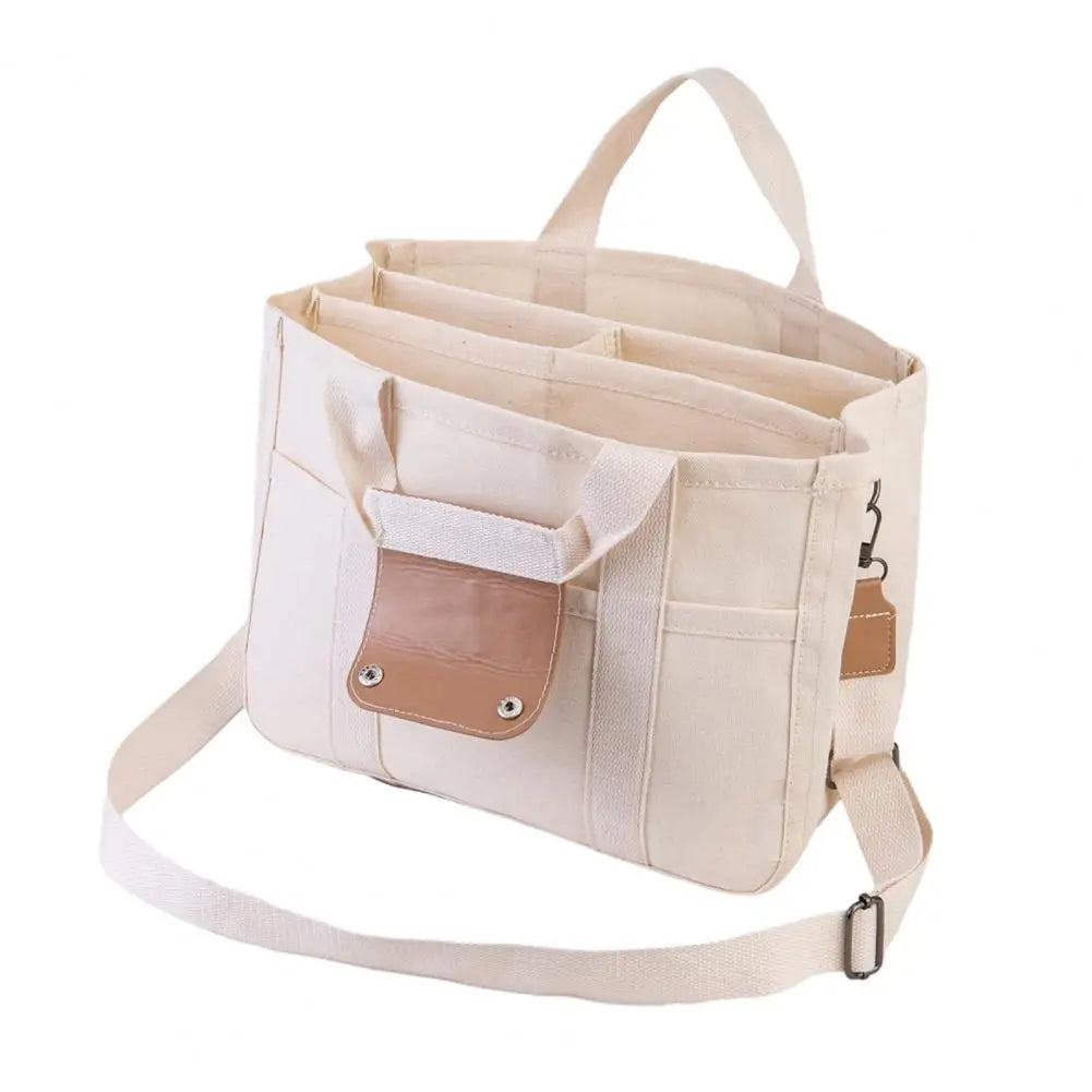 Canvas Tote Bag with Handle Mommy Bag Multiple Compartment Cosmetic Bag Waterproof Storage Pouch Functional Diaper Bags bolsa