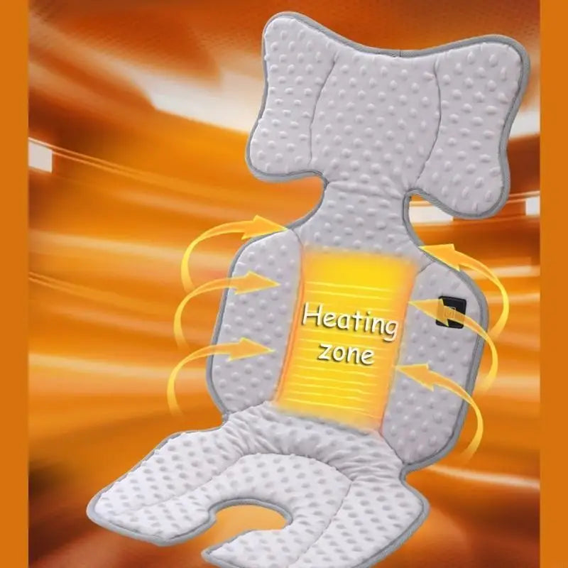 F19F Portable USB Heated Mat Soft Cushions for Baby Strollers & Travel Convenience