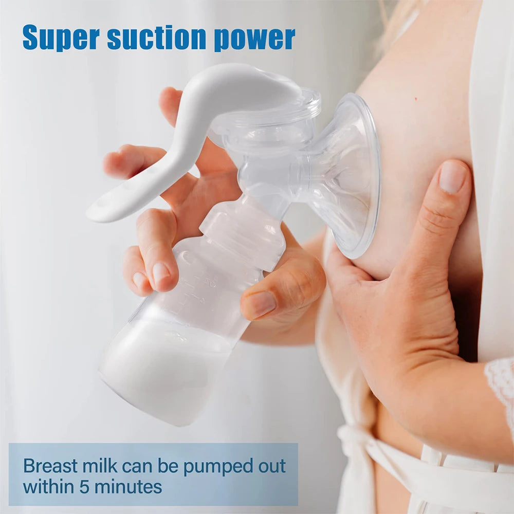 Manual Breast Adjustable Suction Silicone Hand Pump Breastfeeding Small Portable Manual Breast Milk Catcher Baby Feeding Pumps