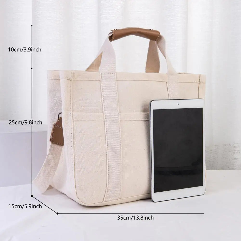 Canvas Tote Bag with Handle Mommy Bag Multiple Compartment Cosmetic Bag Waterproof Storage Pouch Functional Diaper Bags bolsa