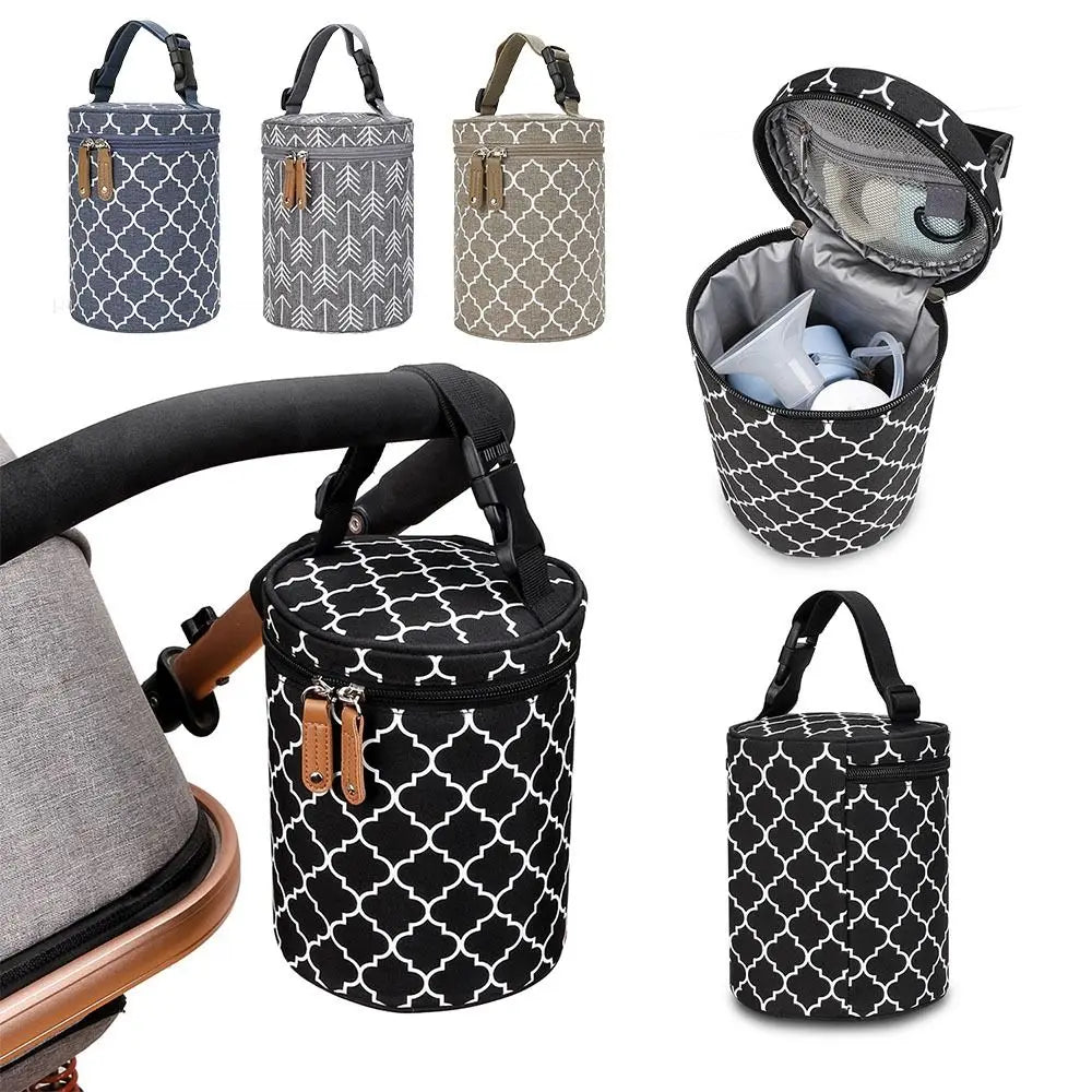 Thermal Insulation Stroller Hanging Bag Hanging Design Waterproof Baby Bottle Bag Travel Carrier Breastmilk Storage