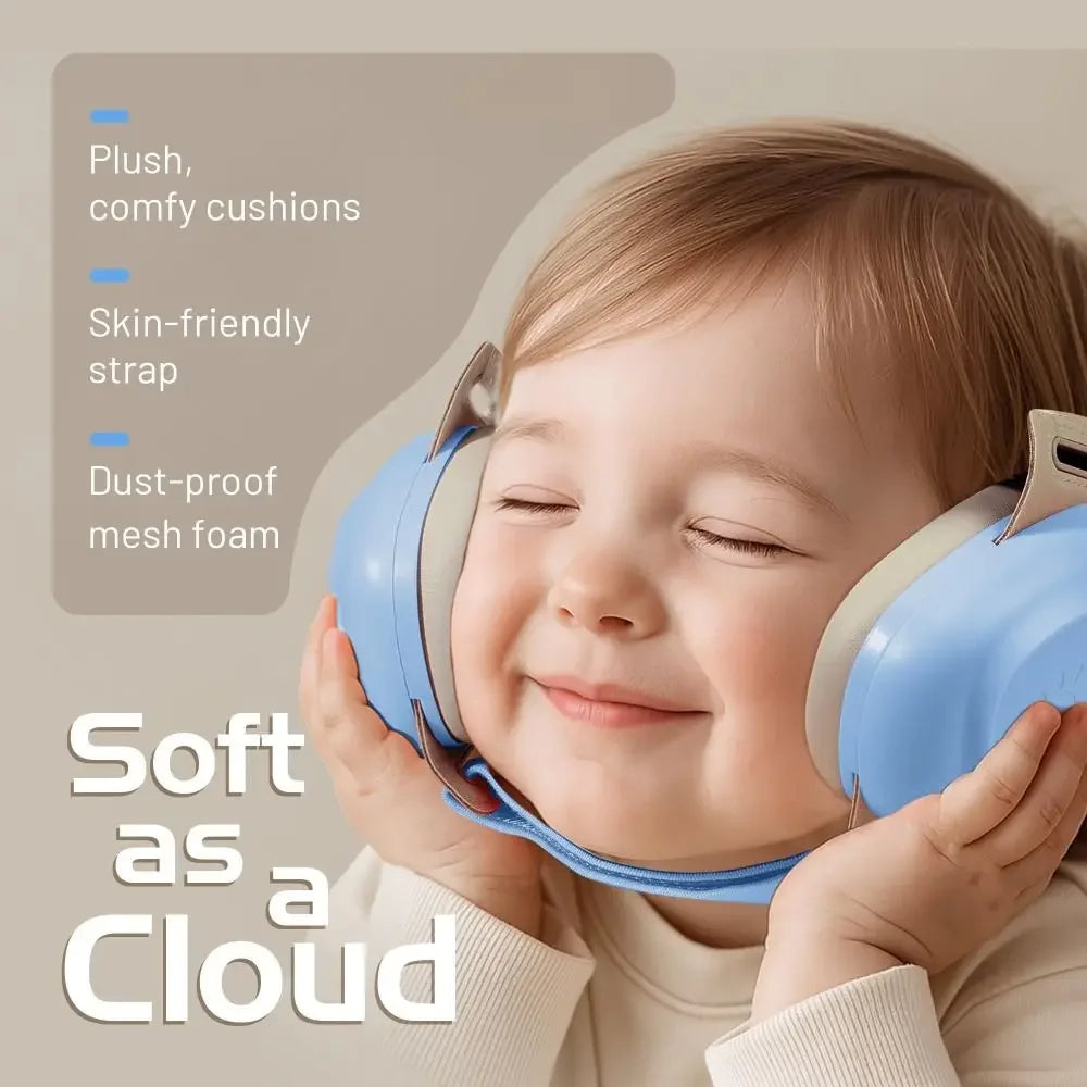25dB Baby Ear Muffs Against Hearing Damage Improves Sleep NoiseCancelling Headphones Adjustable Lightweight Ear Cover
