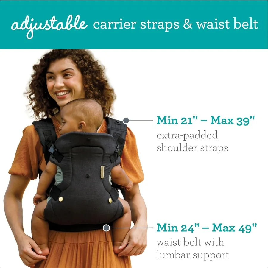 Flip 4in1 Convertible Baby Carrier Crossbody Diaper Bag Adjustable Ergonomic Babywearing Registry ential Baby Carrier for Newbo