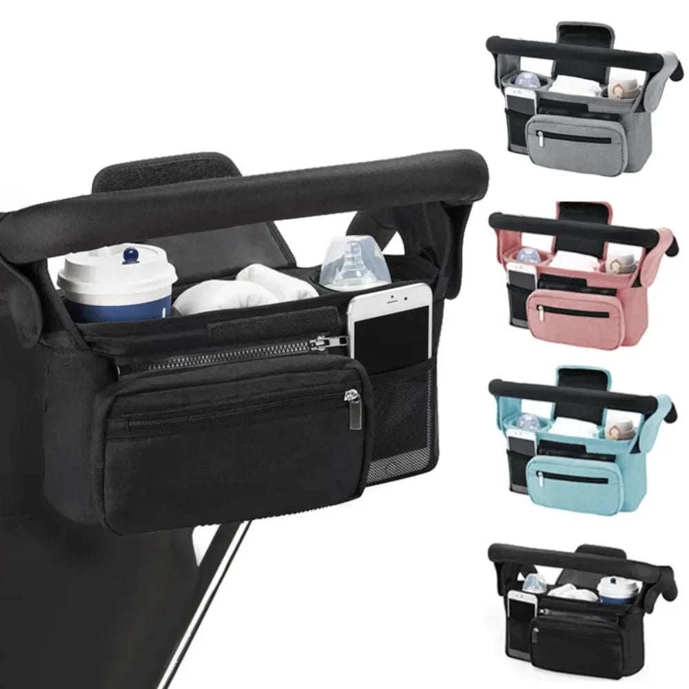 Large Capacity Baby Stroller Storage Bag Phone Bottle Holder Stroller Accessories Buggy Organizer Cup Holder Pram Diaper Bags