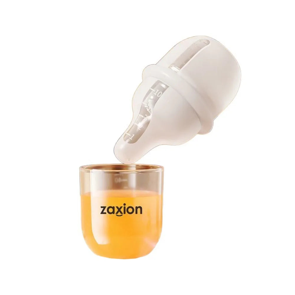 Slow Flow Nipple Silicone Baby Bottles with Scale 30ml Food Squeeze Feeder with Dust-proof Cover Anti-vomiting