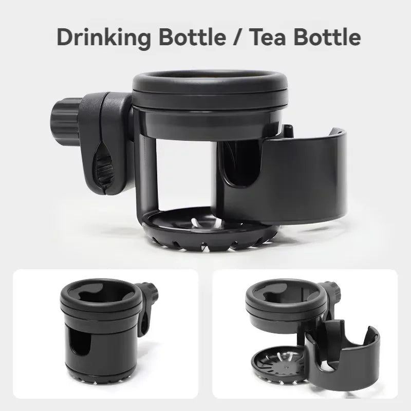Rotating Cup Holder, Car Seat Cup Holder, Electric Vehicle Water Bottle Dual Cup Holder, Baby Bottle Holder, Stroller Cup Holder