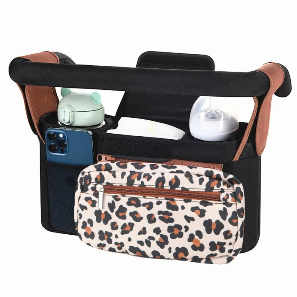 Large Capacity Baby Stroller Storage Bag Phone Bottle Holder Stroller Accessories Buggy Organizer Cup Holder Pram Diaper Bags