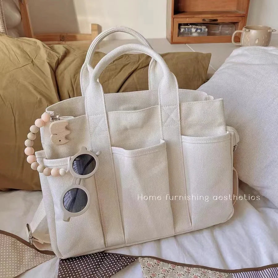 Korean Quilted Maternity Bag for Baby Diaper Maternal Large Mommy Bag Nappy Packs Toiletry Labour Luggage Bag Mom Travel Tote