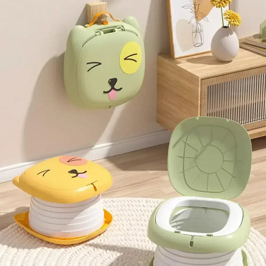 Portable Toilet Folding Baby Potty Training Seat Foldable Baby Travel Toilet Kids Potty Outdoor Waste Bags Free Bebe Boy Gifts