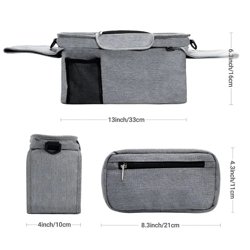 Large Capacity Baby Stroller Storage Bag Phone Bottle Holder Stroller Accessories Buggy Organizer Cup Holder Pram Diaper Bags