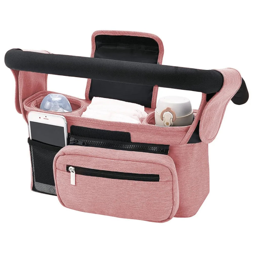 Large Capacity Baby Stroller Storage Bag Phone Bottle Holder Stroller Accessories Buggy Organizer Cup Holder Pram Diaper Bags