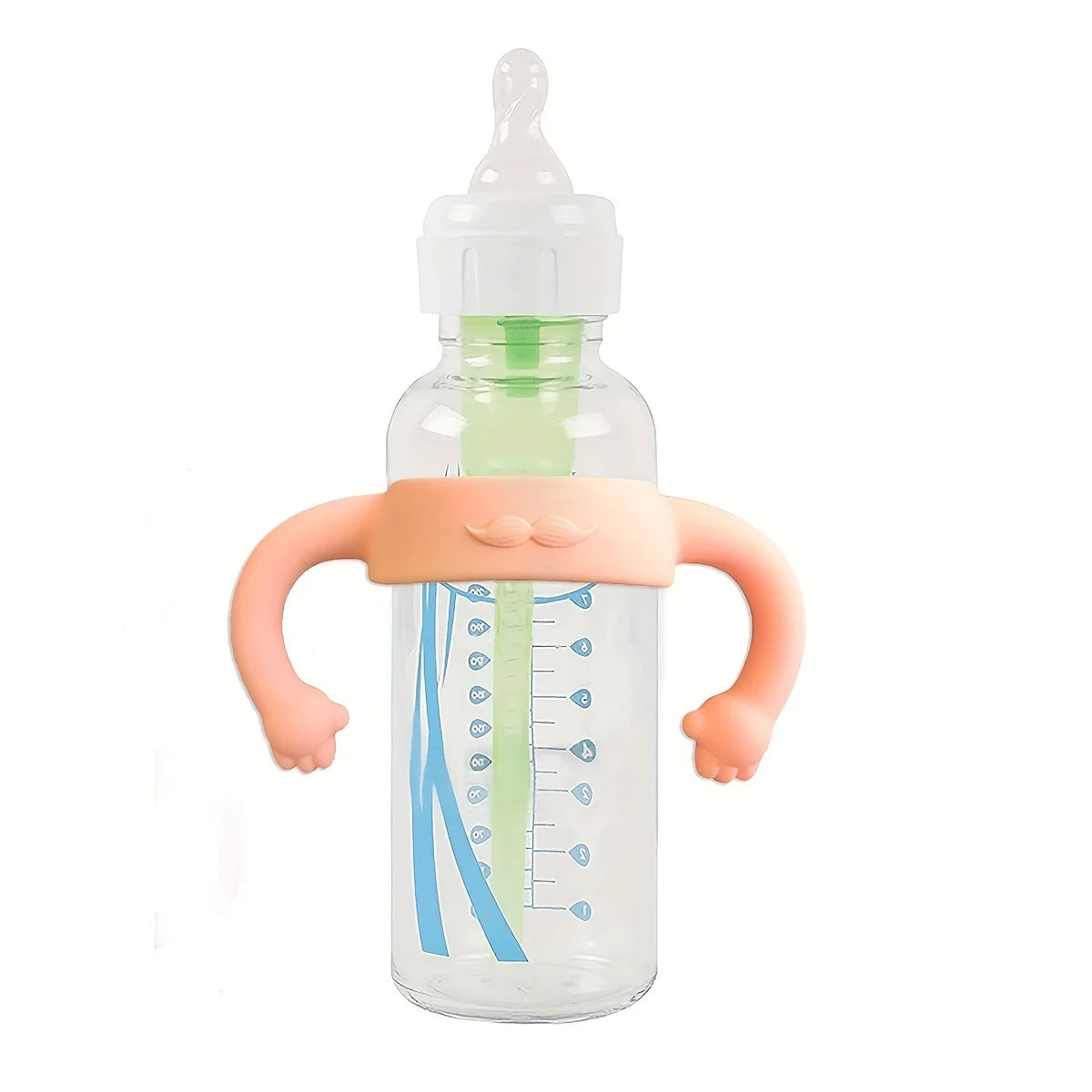 Little-hand Silicone Universal Baby Bottle Handle Sleeve, Multi-functional Soft Handle for Most Normal Neck Bottles