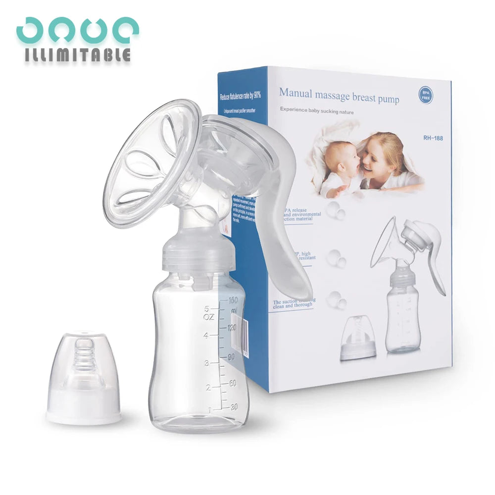 Manual Breast Adjustable Suction Silicone Hand Pump Breastfeeding Small Portable Manual Breast Milk Catcher Baby Feeding Pumps