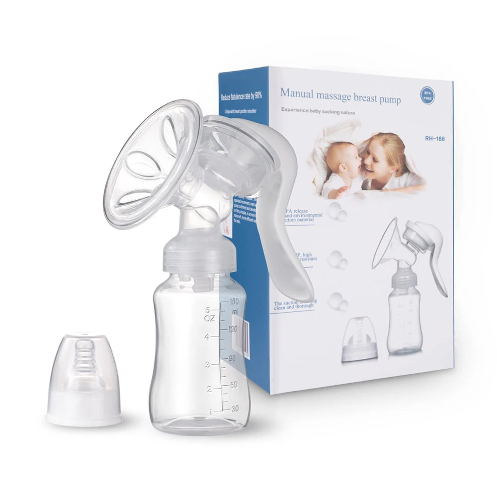 Manual Breast Adjustable Suction Silicone Hand Pump Breastfeeding Small Portable Manual Breast Milk Catcher Baby Feeding Pumps