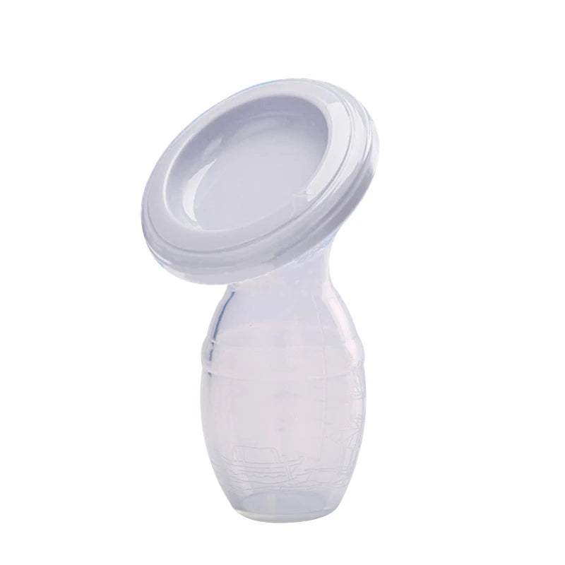 Manual Breast Silicone Anti Spills Breastpump Breastmilk Collector Cup for Newborn Baby Girls Boys Breastfeeding