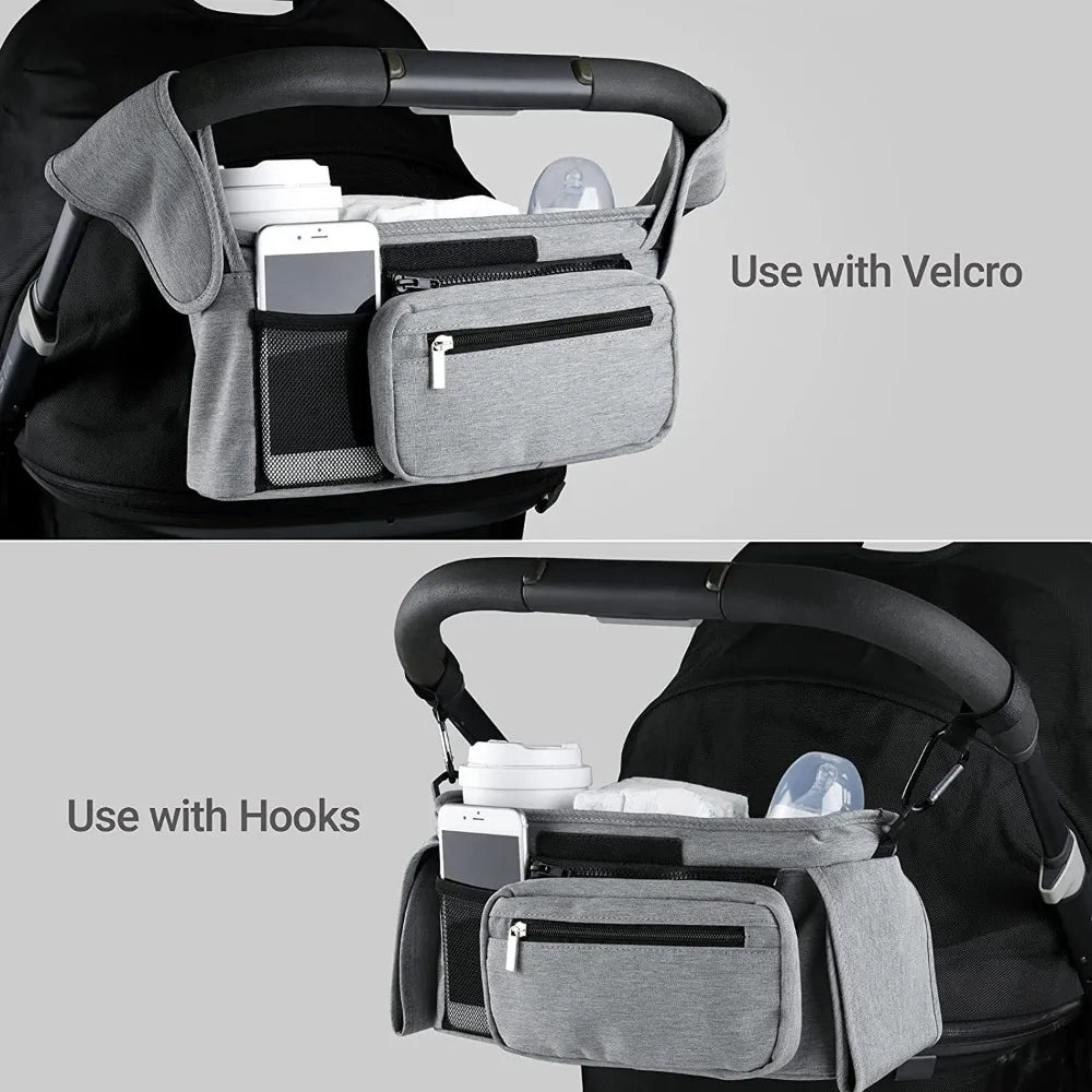 Large Capacity Baby Stroller Storage Bag Phone Bottle Holder Stroller Accessories Buggy Organizer Cup Holder Pram Diaper Bags