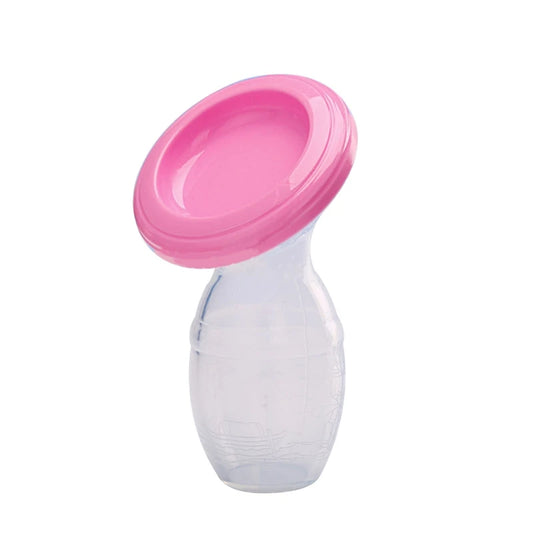 Manual Breast Silicone Anti Spills Breastpump Breastmilk Collector Cup for Newborn Baby Girls Boys Breastfeeding