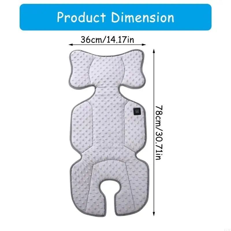 F19F Portable USB Heated Mat Soft Cushions for Baby Strollers & Travel Convenience