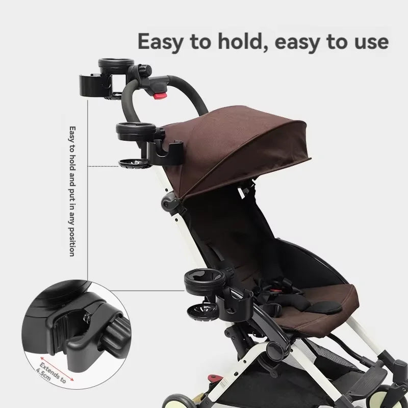 Rotating Cup Holder, Car Seat Cup Holder, Electric Vehicle Water Bottle Dual Cup Holder, Baby Bottle Holder, Stroller Cup Holder