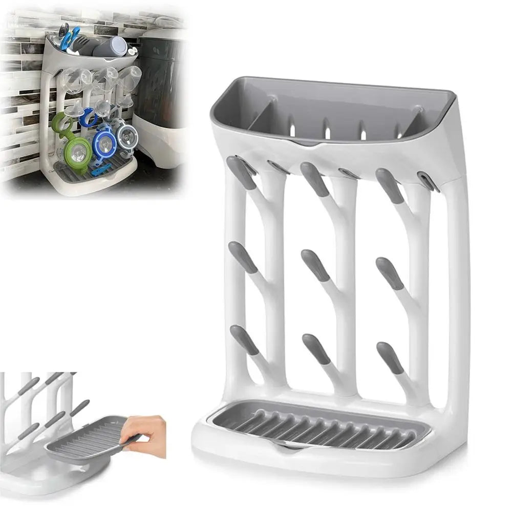 High Quality Vertical Baby Bottle Drying Rack Space Saving Multi-Purpose Storage Holder Draining Stand Baby Bottle Accessories
