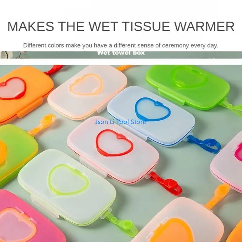 Y08D Baby Wipe Dispenser Portable Refillable Wet Tissue Box Container Reusable Travel Wipe Holder for Case Storage