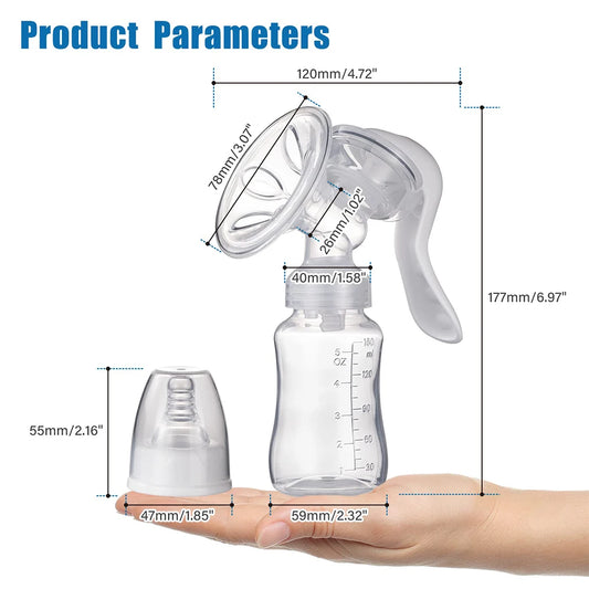 Manual Breast Adjustable Suction Silicone Hand Pump Breastfeeding Small Portable Manual Breast Milk Catcher Baby Feeding Pumps
