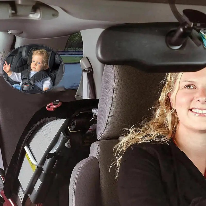 Baby Back Seat Mirror Backseat Baby Mirror For Car Shatterproof 360 Degree Rotation Rearview Monitor For Night Travel