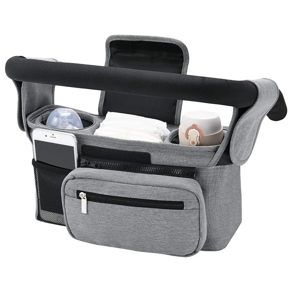 Large Capacity Baby Stroller Storage Bag Phone Bottle Holder Stroller Accessories Buggy Organizer Cup Holder Pram Diaper Bags