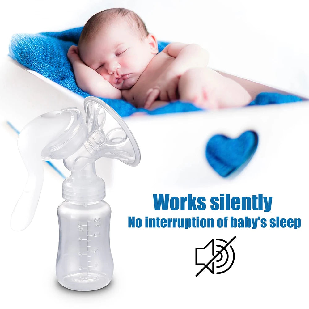 Manual Breast Adjustable Suction Silicone Hand Pump Breastfeeding Small Portable Manual Breast Milk Catcher Baby Feeding Pumps