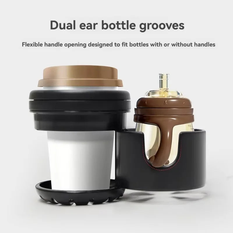 Rotating Cup Holder, Car Seat Cup Holder, Electric Vehicle Water Bottle Dual Cup Holder, Baby Bottle Holder, Stroller Cup Holder