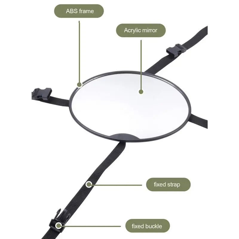 Baby Back Seat Mirror Backseat Baby Mirror For Car Shatterproof 360 Degree Rotation Rearview Monitor For Night Travel