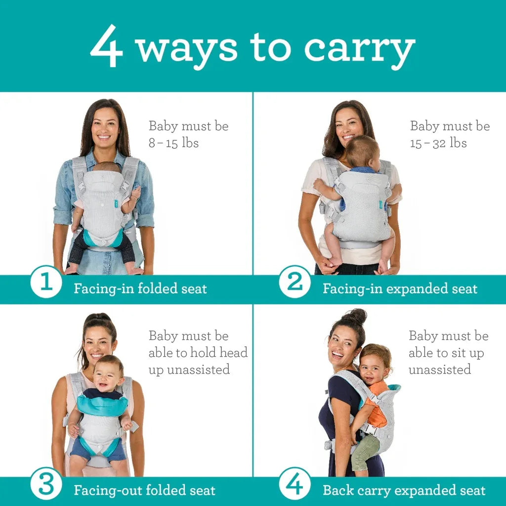 Four-in-one Baby Shoulder Strap with Baby Shoulders Infant Baby Carrier All Positions Sling Wrap Cool Air Mesh Cotton Backpack