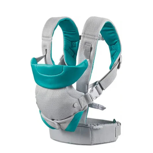 Four-in-one Baby Shoulder Strap with Baby Shoulders Infant Baby Carrier All Positions Sling Wrap Cool Air Mesh Cotton Backpack