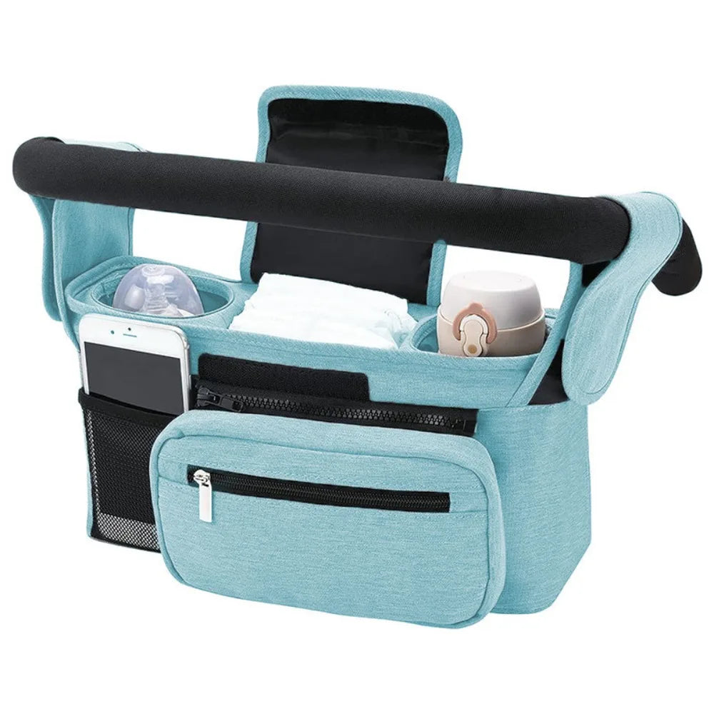 Large Capacity Baby Stroller Storage Bag Phone Bottle Holder Stroller Accessories Buggy Organizer Cup Holder Pram Diaper Bags