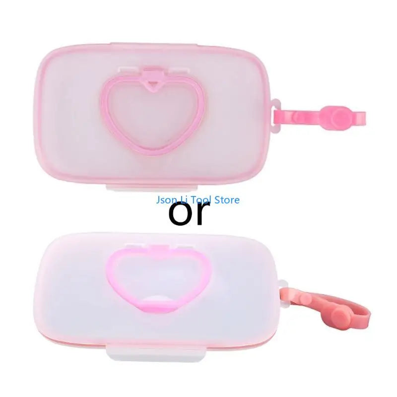 Y08D Baby Wipe Dispenser Portable Refillable Wet Tissue Box Container Reusable Travel Wipe Holder for Case Storage