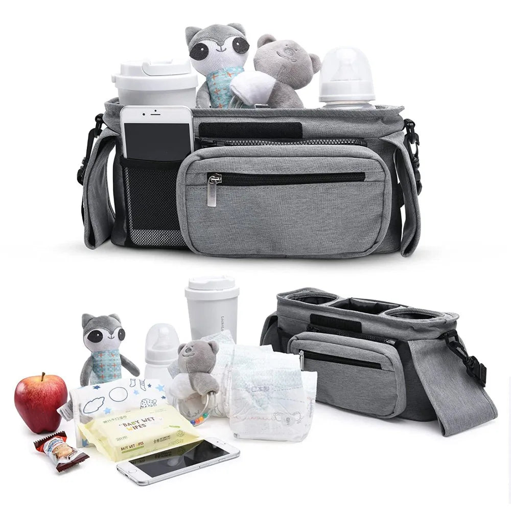 Large Capacity Baby Stroller Storage Bag Phone Bottle Holder Stroller Accessories Buggy Organizer Cup Holder Pram Diaper Bags