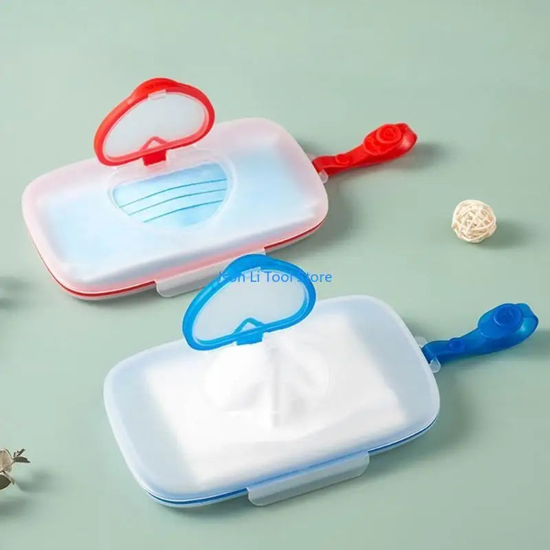 Y08D Baby Wipe Dispenser Portable Refillable Wet Tissue Box Container Reusable Travel Wipe Holder for Case Storage